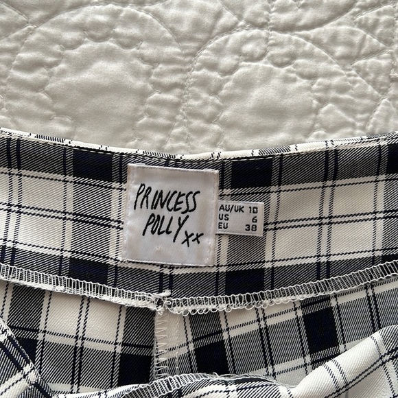 Princess Polly Euros Pants in black/white size 6 - Picture 2 of 5